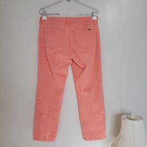 Lauren Ralph Lauren Straight Cropped Jeans in peach orange, size 6